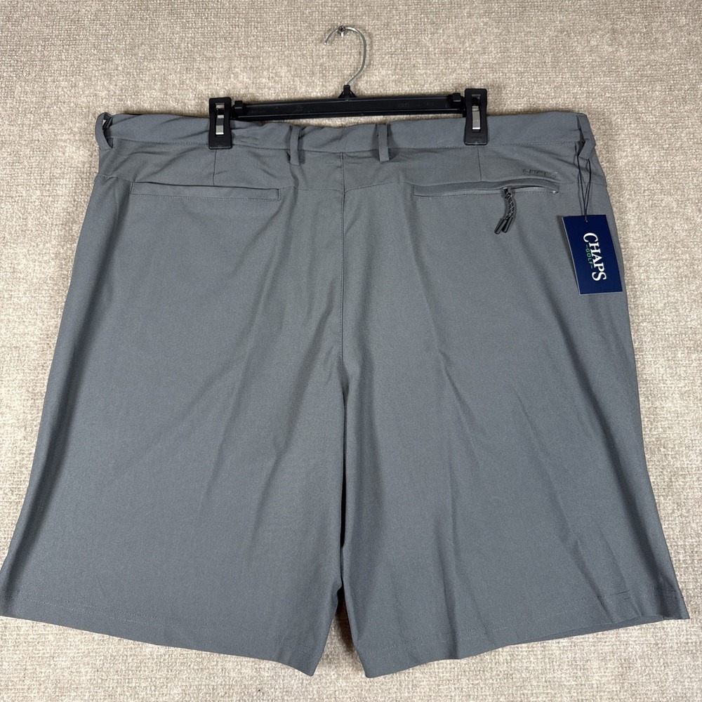 CHAPS Gray Moisture Wicking Stretch Golf Shorts Slim Fit 40" Waist 9" Inseam NWT - Picture 7 of 10